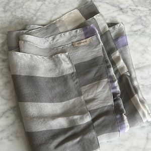 Burberry gray silk scarf